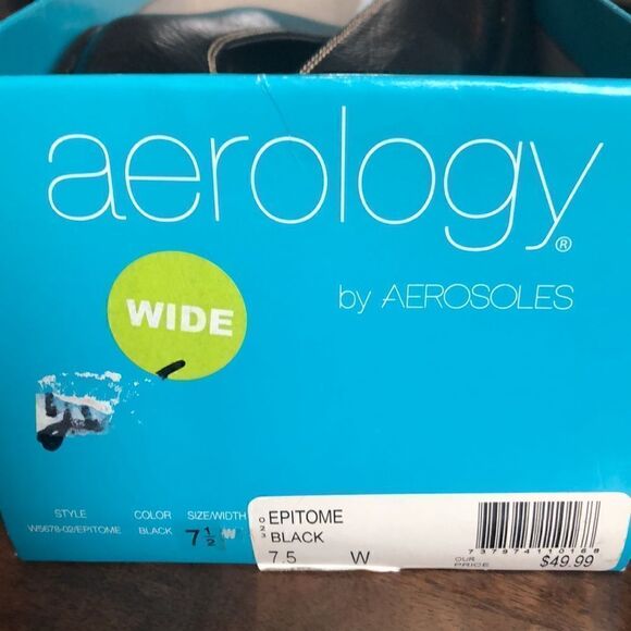 Aerology by Aerosoles “Epitome” Black Loafer Flats-size 7.5 Wide - Picture 8 of 8